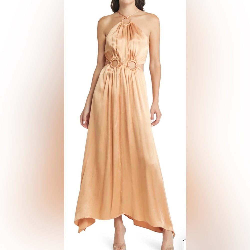 ELLIAT Visitant Cutout Satin Maxi Dress
